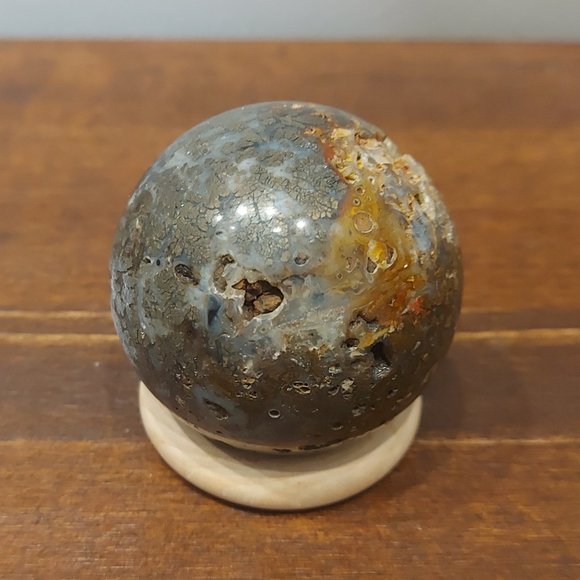 🔥 Sale 🔥 Marcasite in Chalcedonly Sphere - 13.10 - Final Price - Picture 5 of 11